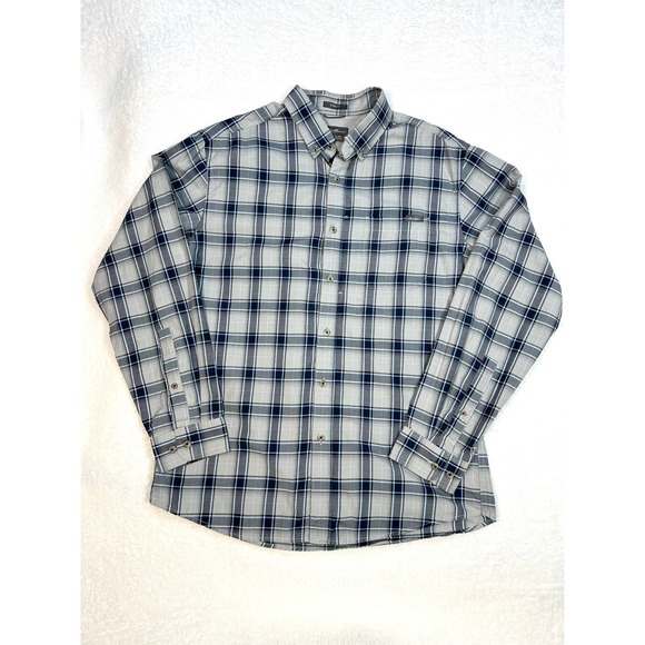 Eddie Bauer Other - Eddie Bauer Shirt‎ Travex M classic blue plaid fishing outdoor gorpcore
